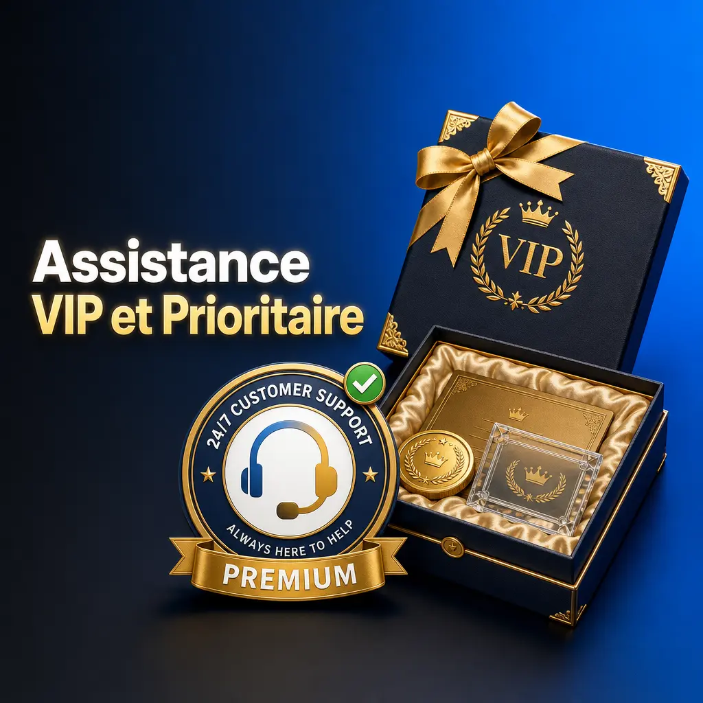 Service VIP avec gestionnaire de compte dédié, chat privé et assistance prioritaire pour joueurs réguliers