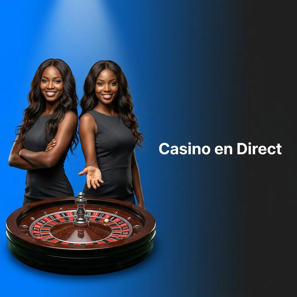 Croupier en direct sur 1win diffusant une table de roulette en haute définition pour joueurs ivoiriens