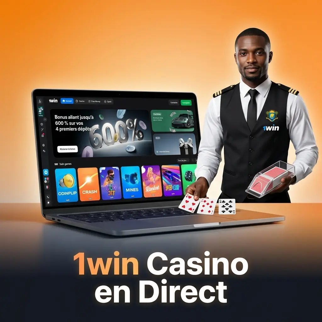 Table de casino en direct 1win avec croupiers professionnels en haute définition, roulette, blackjack et baccarat
