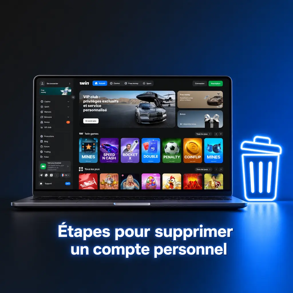 Étapes pour supprimer un compte personnel et fermer son profil de pari en ligne