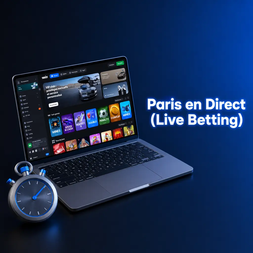 Paris en direct sur 1win avec cotes dynamiques, statistiques en temps réel et cash out pour le sport en Côte d'Ivoire
