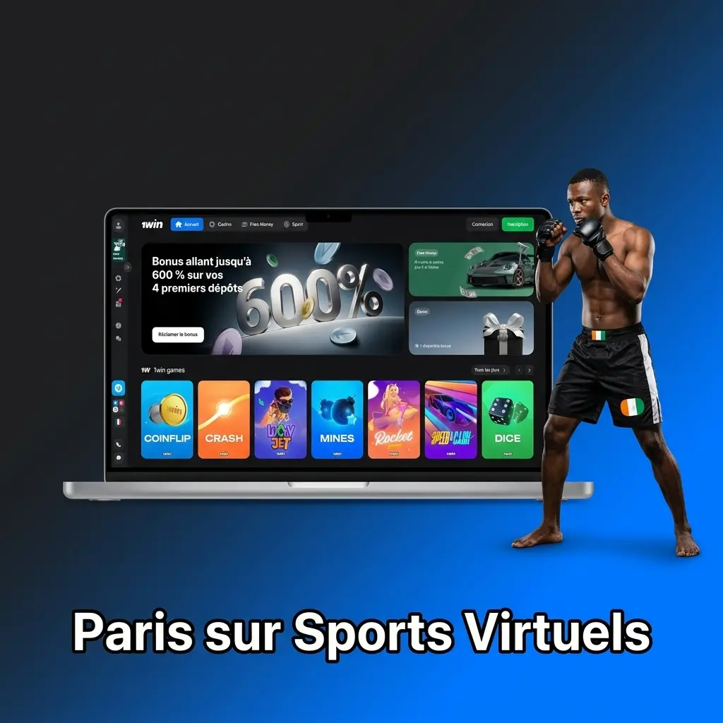 Paris virtuels sur 1win en Côte d'Ivoire : football, chevaux, lévriers et cyclisme simulés 24h/24