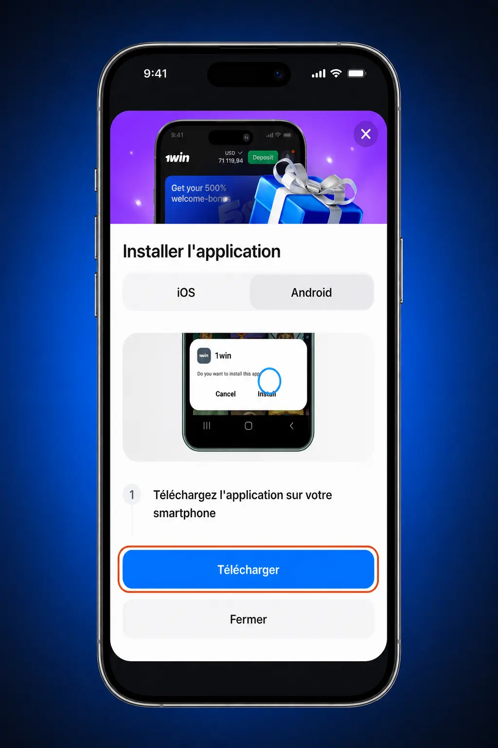 Guide installation APK Aviator 1win sur Android en 5 étapes simples pour mobile optimisé