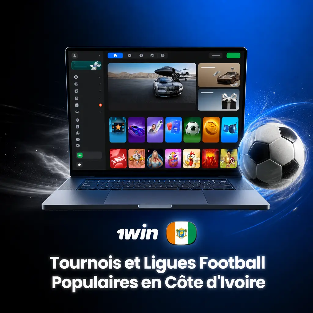 Tournois et ligues football populaires en Côte d'Ivoire sur 1win avec marchés variés