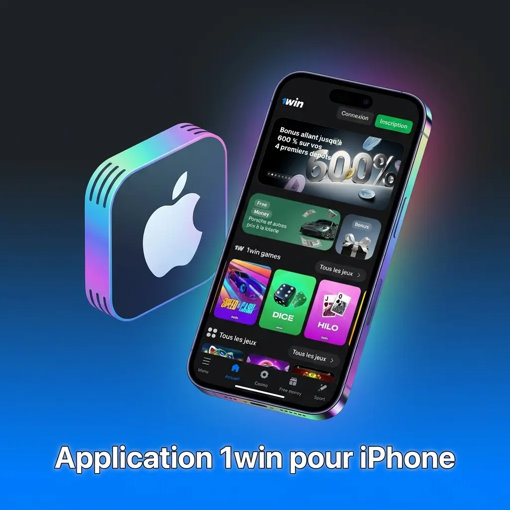 Application 1win gratuite pour iPhone et iPad, offrant toutes les fonctionnalités du site web.