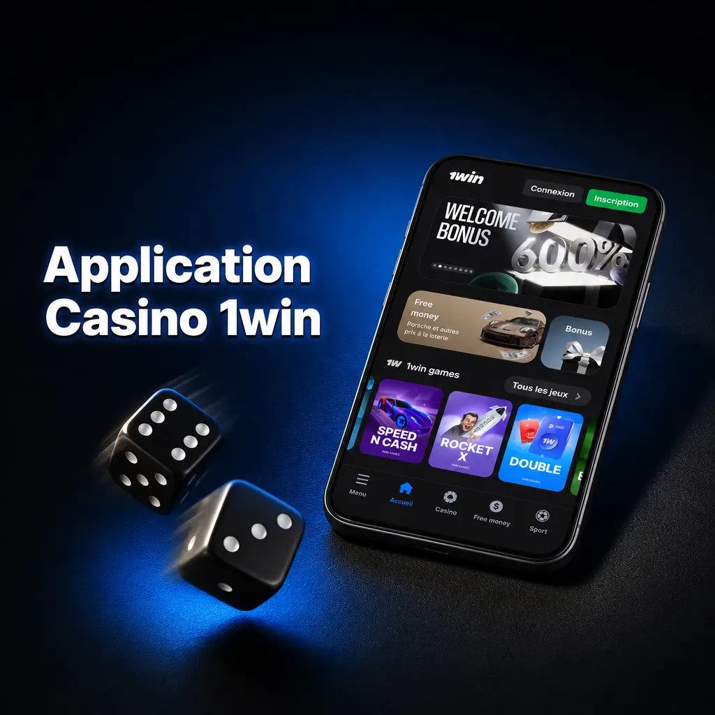 Section casino 1win avec tables, machines à sous Pragmatic Play et croupiers en direct sur application mobile