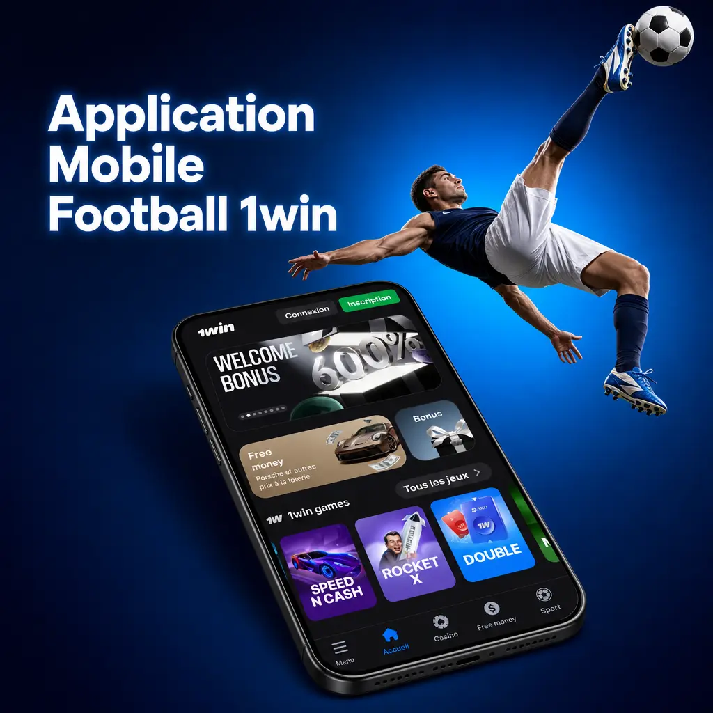 Application mobile 1win pour paris football sur Android et iOS en Côte d'Ivoire