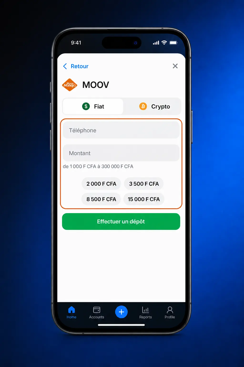 Étapes de dépôt sur l'application 1win pour utilisateurs en Côte d'Ivoire via Orange Money ou Wave