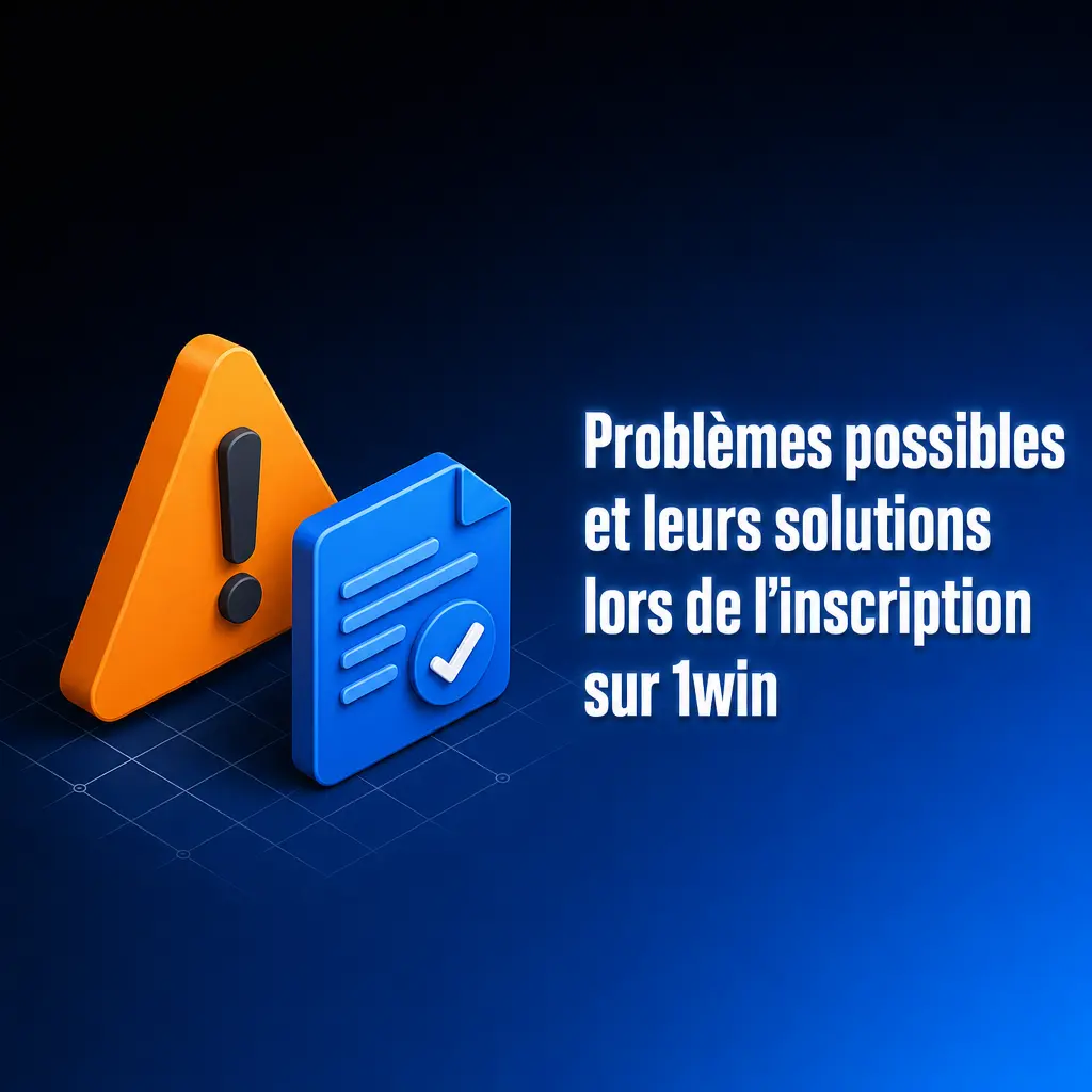 Tableau des problèmes courants et solutions lors de l'inscription sur la plateforme 1win