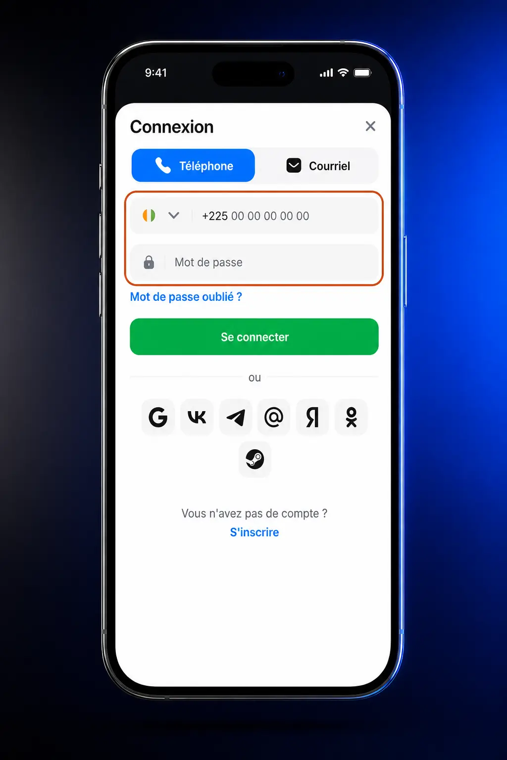 Étapes de connexion sécurisée au compte 1win via ordinateur ou téléphone mobile avec chiffrement SSL